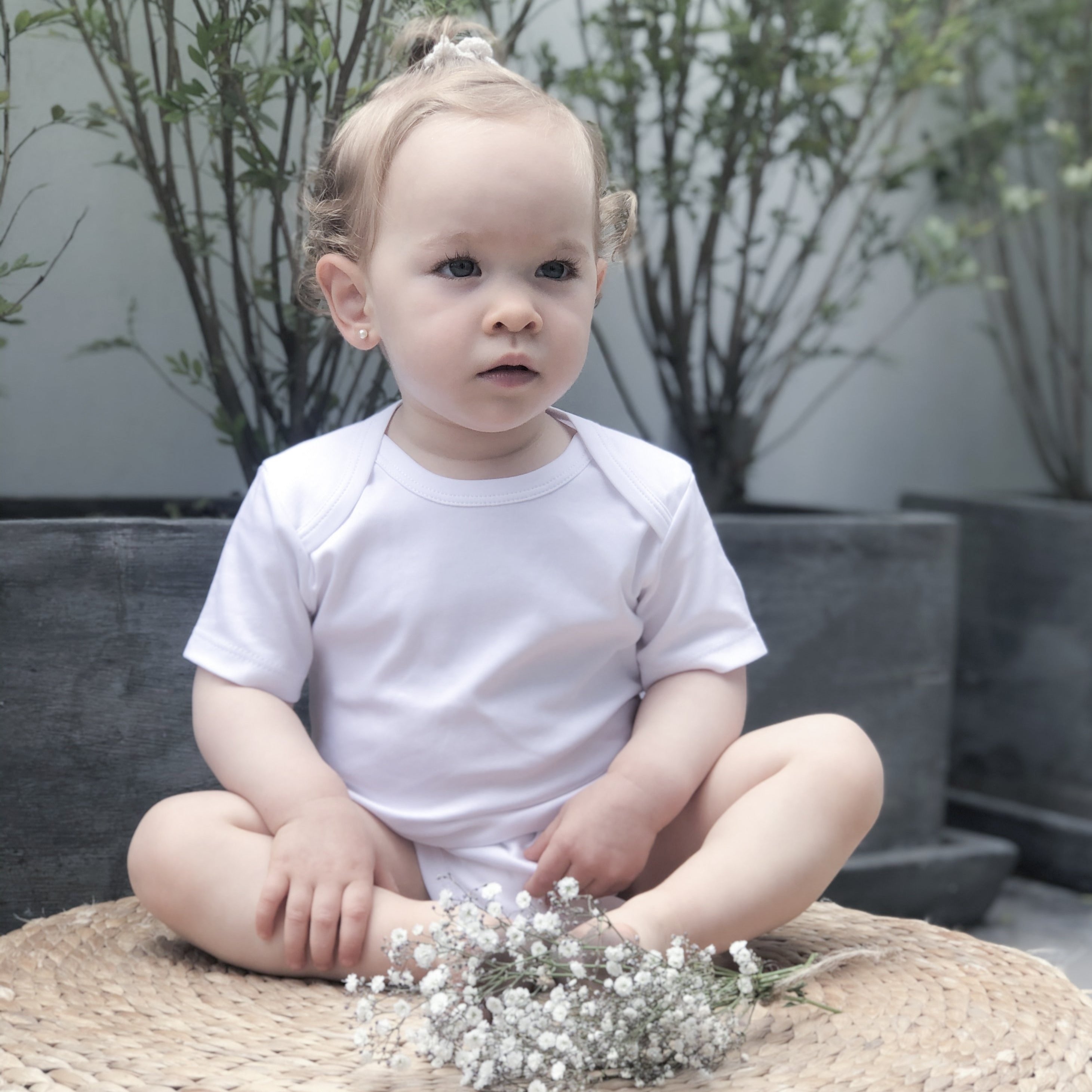 Body Manga Corta Cuello Francés Con Estampa – Gaudi Bebe