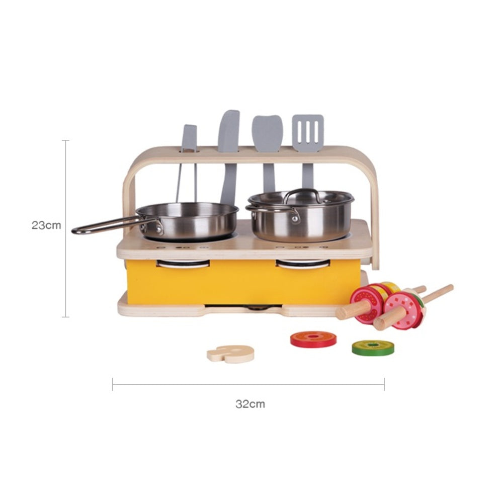 2 en 1 cocina de madera 3Y+