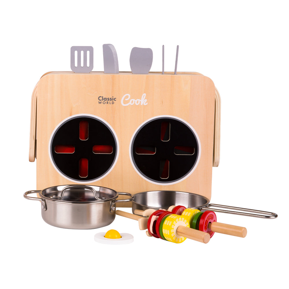 2 en 1 cocina de madera 3Y+