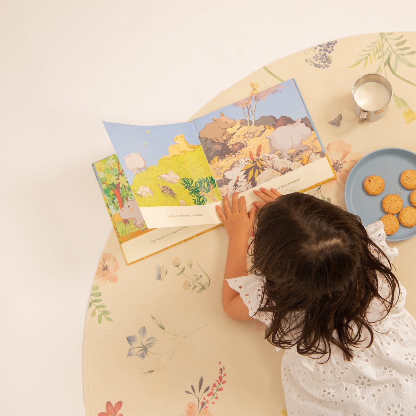 play mat plus rosa + flores