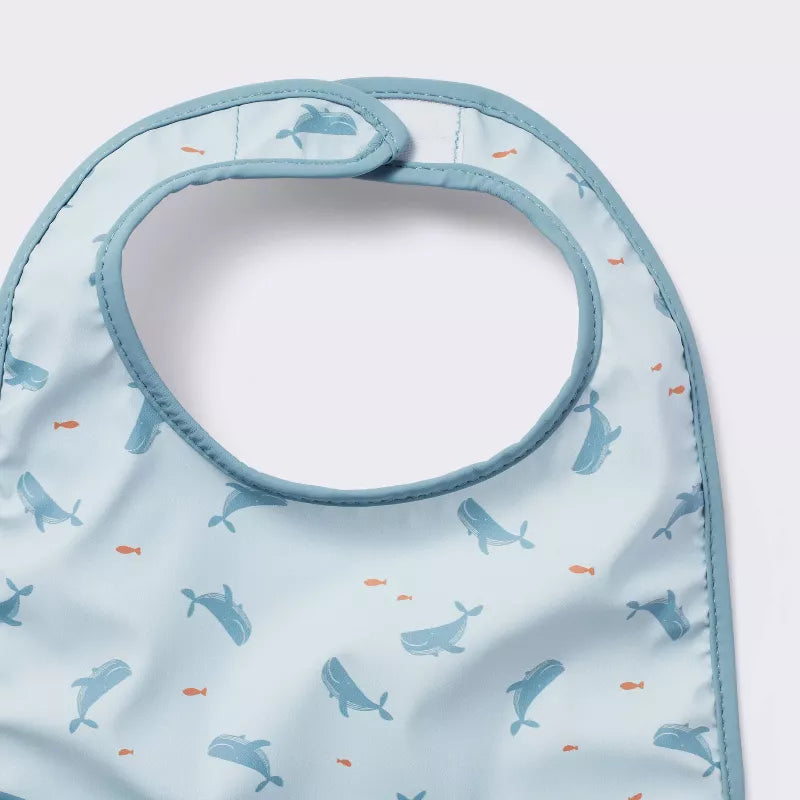 babero impermeable diseños azul 6+ meses