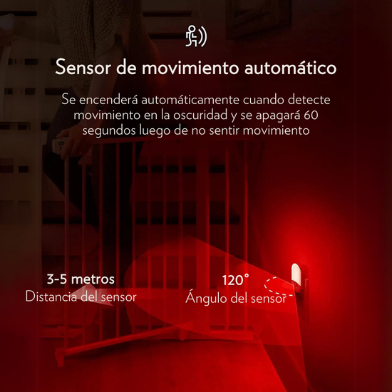Luz Roja Con Sensor de Movimiento