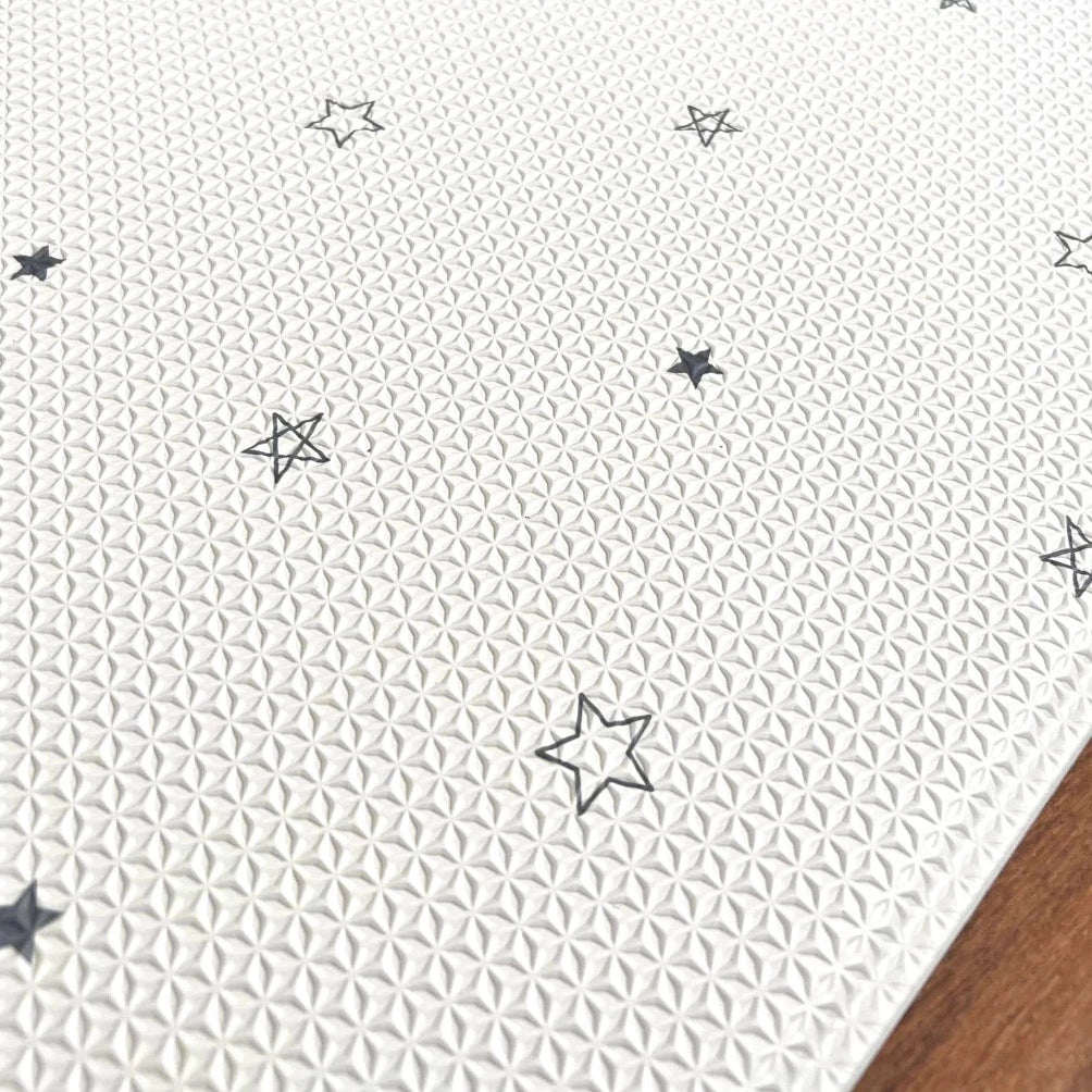 Alfombra de Juego White w/ Gray Stars