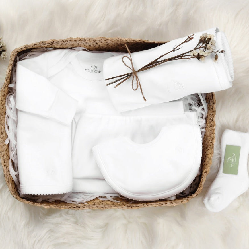Pack te cuido bebé con canasta 12 piezas – Mellow The Baby Brand
