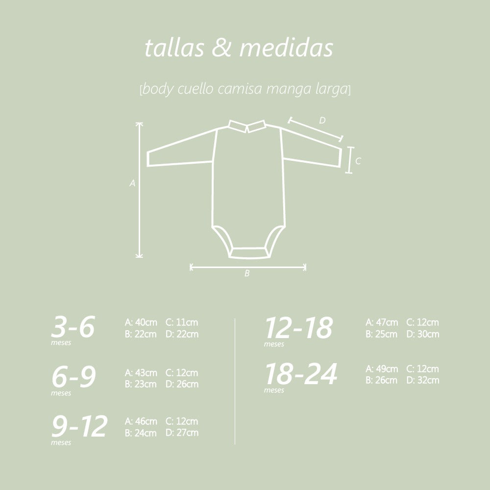 Body camisa manga larga