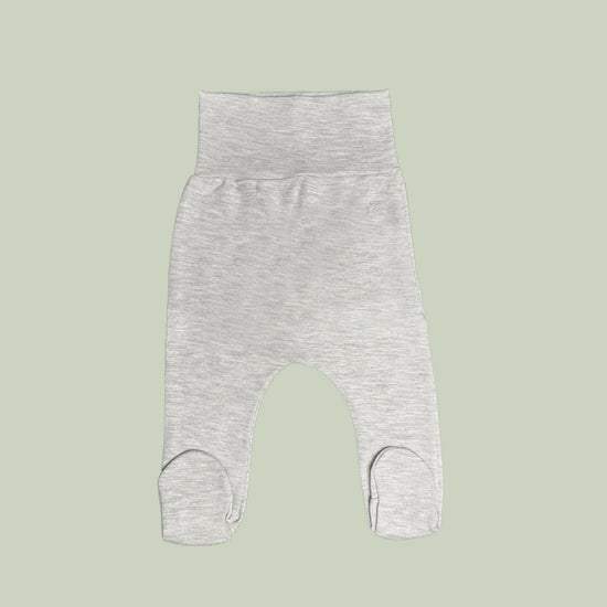 Pantalón original pretina ancha anti-cólicos con pie gris melange