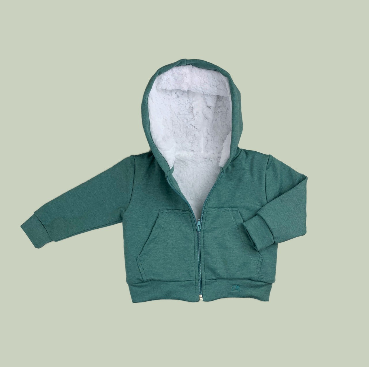 Cargar imagen en el visor de la galería, sweatshirt warmy con capucha y carnerito verde
